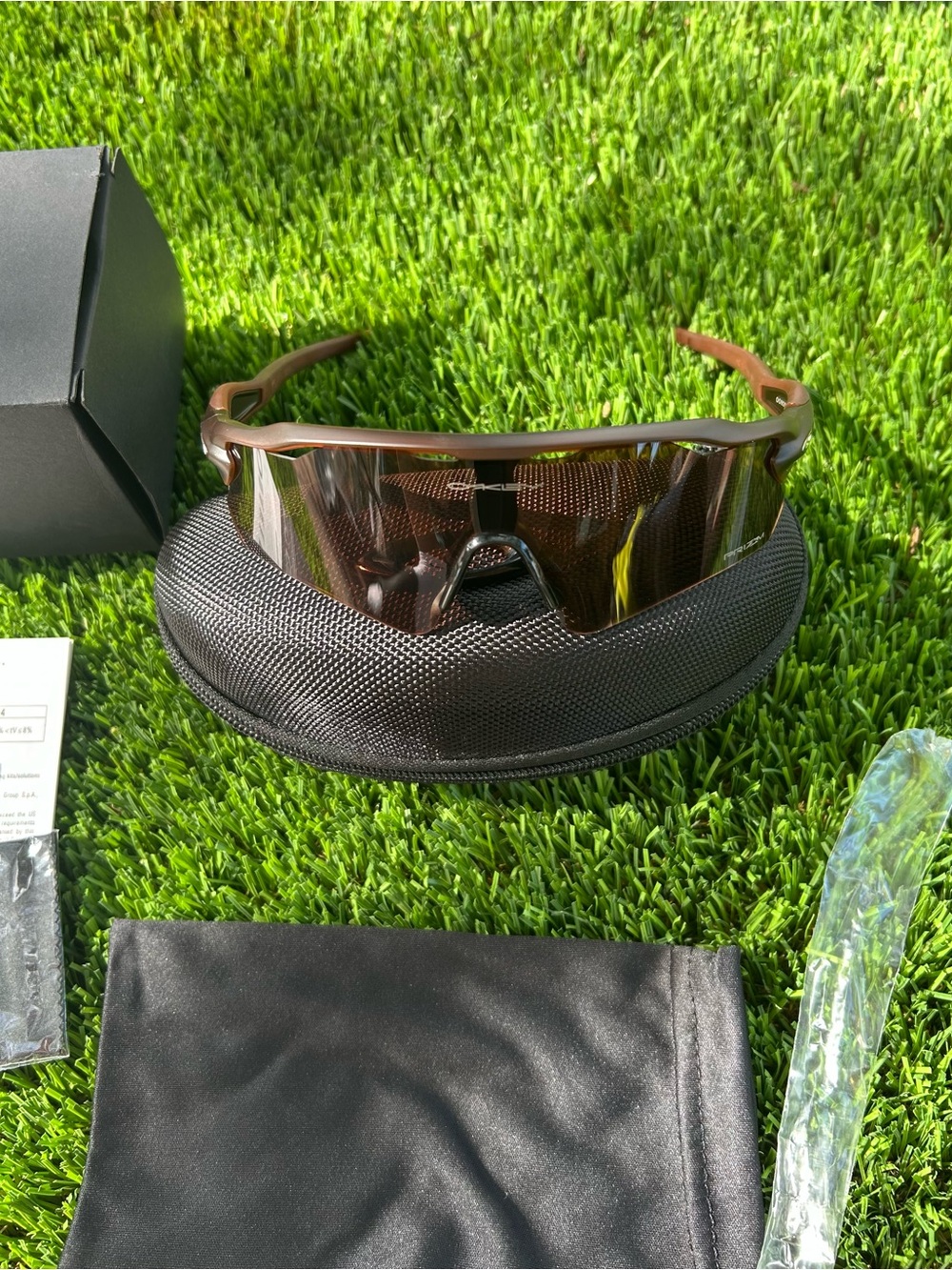 Oakley Radar EV Path Prizm Sunglasses Brown Bronze Frame w/ Case